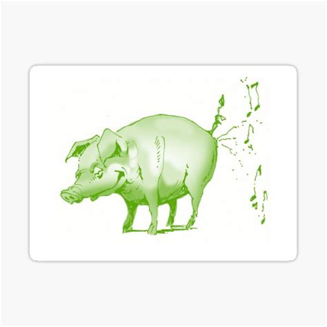 "green farting pig" Sticker for Sale by taschilb | Redbubble