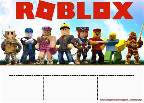 FREE Printable ROBLOX Invitation Templates