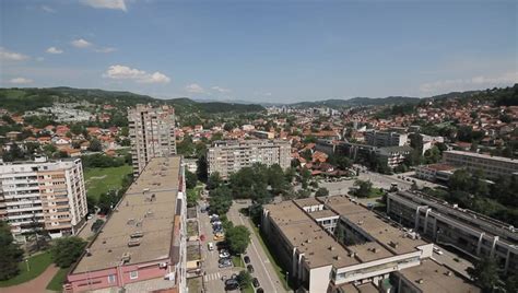 Tuzla, Bosnia And Herzegovina, Panoramic View Stock Footage Video ...