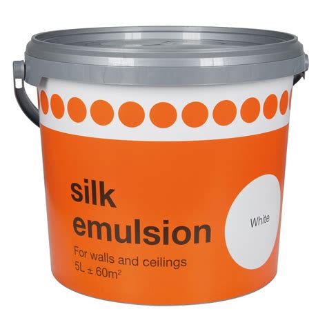 B&Q Value White Silk Emulsion Paint 5L | Departments | DIY at B&Q