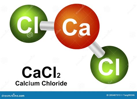 Molecular Formula of Calcium Chloride Stock Illustration - Illustration ...