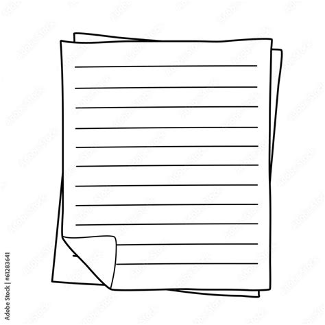 Notebook Paper drawing Stock Vector | Adobe Stock