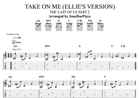 TAKE ON ME - EASY VERSION - ELLIE'S VERSION Fingerstyle - THE LAST OF US