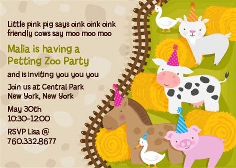 Petting Zoo Birthday Party Invitations | Candles and Favors