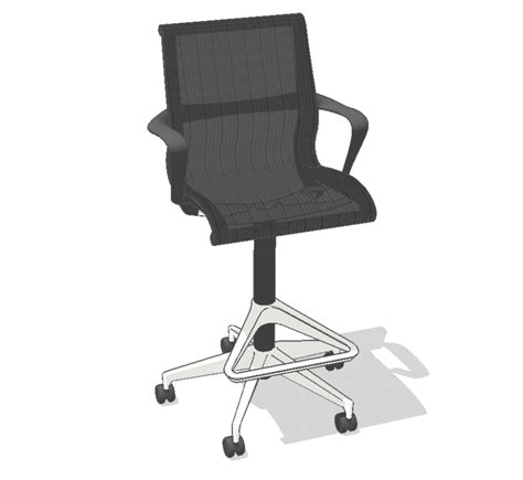 Office sitting chair detail elevation 3d model sketch-up file - Cadbull