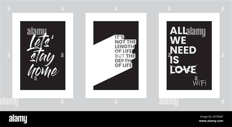 Three minimalist posters typography , wall decor, flat design,poster ...