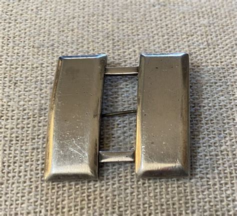 Sterling Silver Captains Rank Insignia Pin Solid Sleek Small 1” X 1