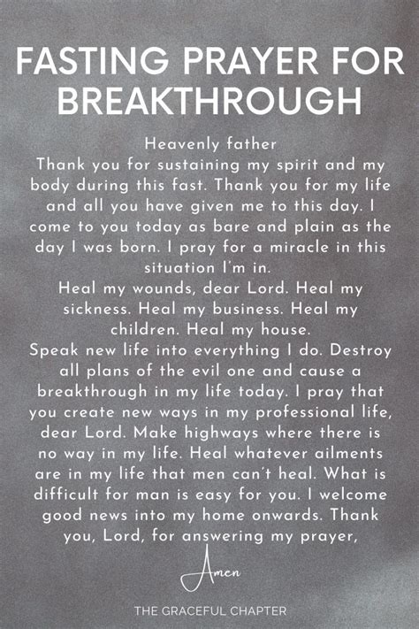 5 Powerful Prayers for Fasting - The Graceful Chapter