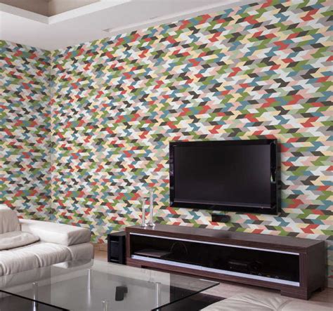 Modern geometric wallpaper - TenStickers