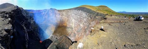 Premium Photo | Lava lake in santiago crater on masaya volcano