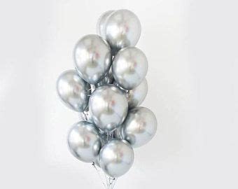 Silver Chrome Balloons Silver Balloon Set 12 Inch Balloons - Etsy ...