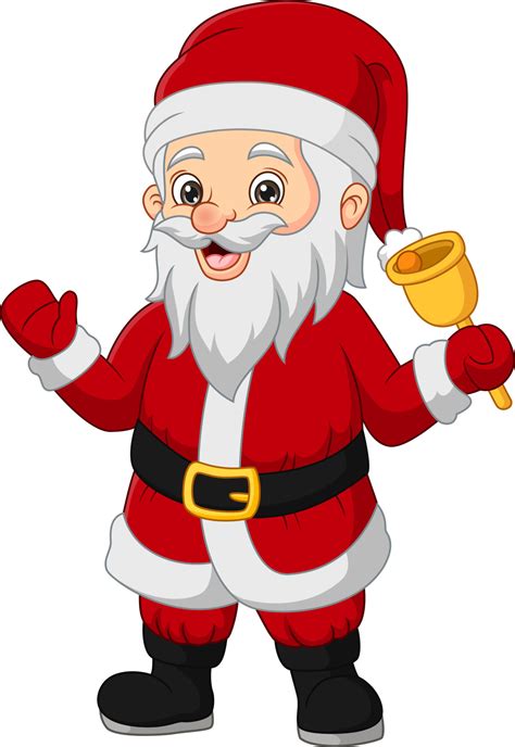 Cartoon happy santa claus ringing a bell 5112466 Vector Art at Vecteezy