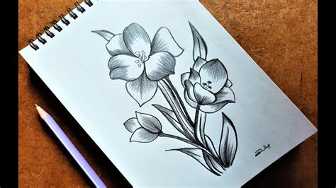 Easy Flower Shading || Pencil Shading Techniques Flower, 42% OFF