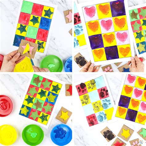 DIY Stamp Pop Art - Arty Crafty Kids