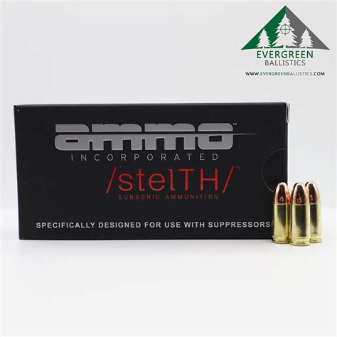 Ammo Inc 9mm 165 Gr Subsonic Ammo – Evergreen Ballistics