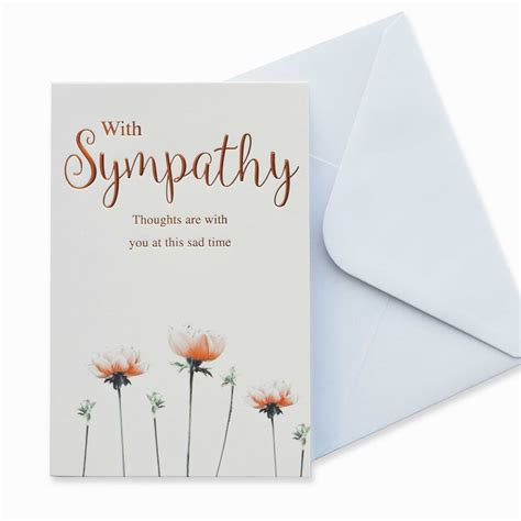 Sympathy Card With Flowers