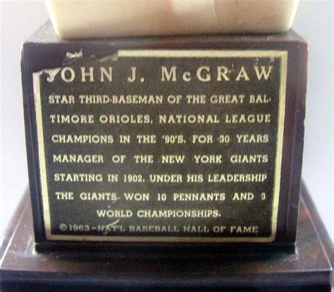 Lot Detail - 1963 JOHN McGRAW "HALL OF FAME" BUST