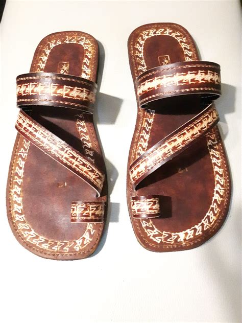 Men Three Strap Leather Sandals - Enlight Designs