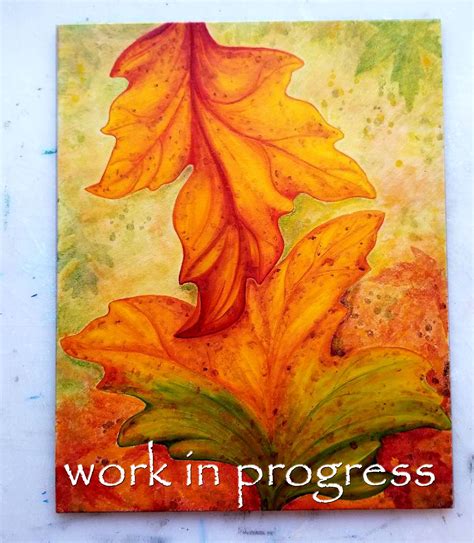 Autumn Leaves Original Painting Fall Season Art Falling - Etsy