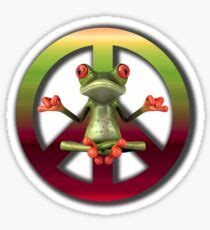 Peace Frog Stickers | Redbubble