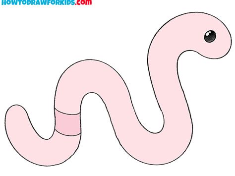 How to Draw a Worm - Easy Drawing Tutorial For Kids