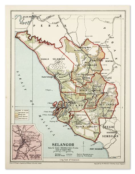 Selangor - Antique Print Map Room | Map, Map print, Illustrated map