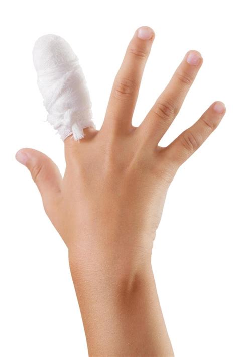 Hand with a bandaged finger bandage 3427484 Stock Photo at Vecteezy