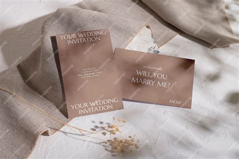 Premium PSD | Wedding set mockup design