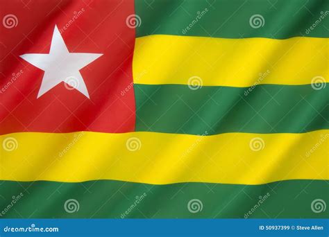 Flag of Togo stock image. Image of emblem, star, west - 50937399