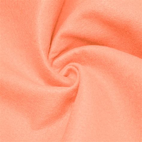 Peach solid Acrylic Felt Fabric | iFabric