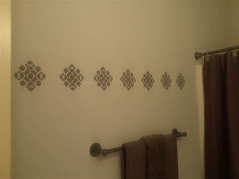 diy stenciled bathroom wall Stencil Diy, Stencils, Diy Projects To Try ...