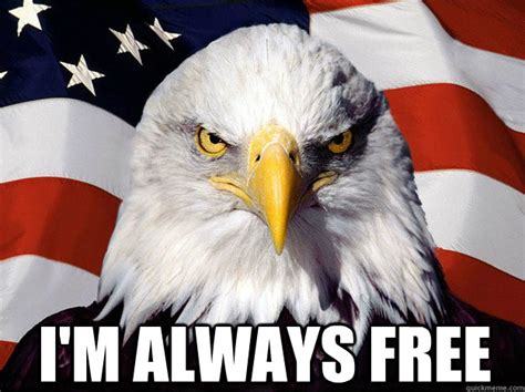 I'm always free - Patriotic Eagle - quickmeme