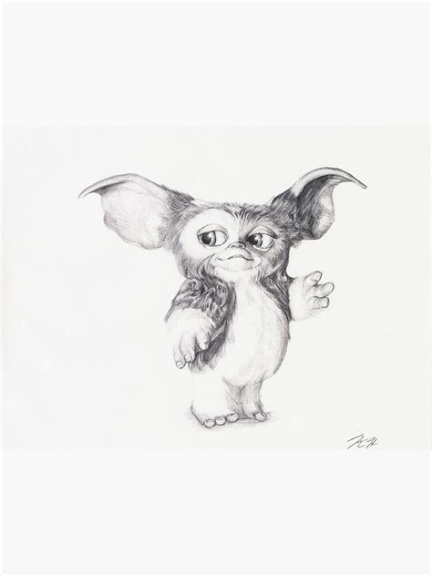 "Gizmo from Gremlins Ballpoint Pen Drawing" Framed Art Print for Sale ...