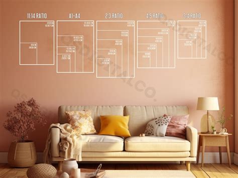 Wall Art Size Guide, Print Size Guide, Wall Art Ratio Guide, Frame Size ...