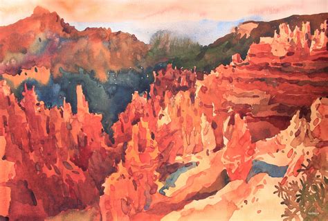 Sunrise in Grand Canyon, Watercolor Painting : r/Artoilpainting