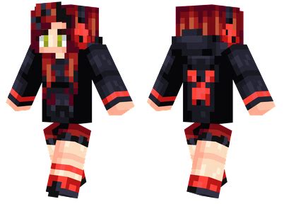 Red Creeper Girl | Minecraft Skins