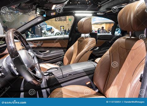 Mercedes Benz S Class Hybrid Car Interior Editorial Photo - Image of ...