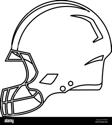 american football helmet protection outline Stock Vector Image & Art ...