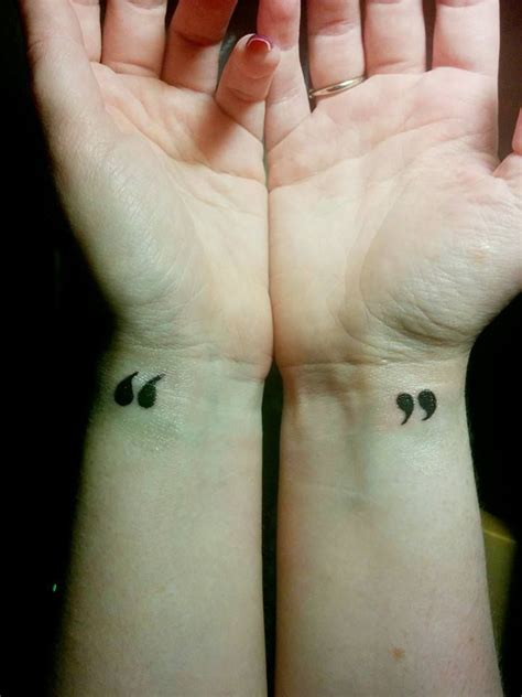 My quotation mark tattoos. | Mark tattoo, Print tattoos, Body art