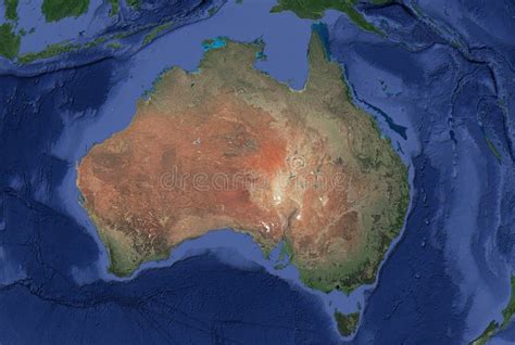 Australia Satellite Image 3d Photo HD High Resolution Stock ...