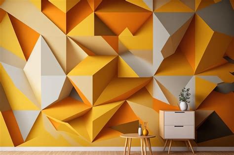 Premium AI Image | Geometric wall art paint design ideas for a room ...