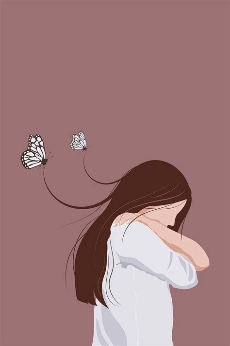 Lonely woman background, mental health | Premium Photo Illustration ...