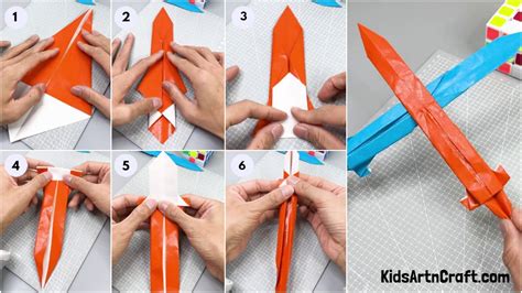 DIY Paper Sword Craft Tutorial for Kids With Step by Step Instructions ...