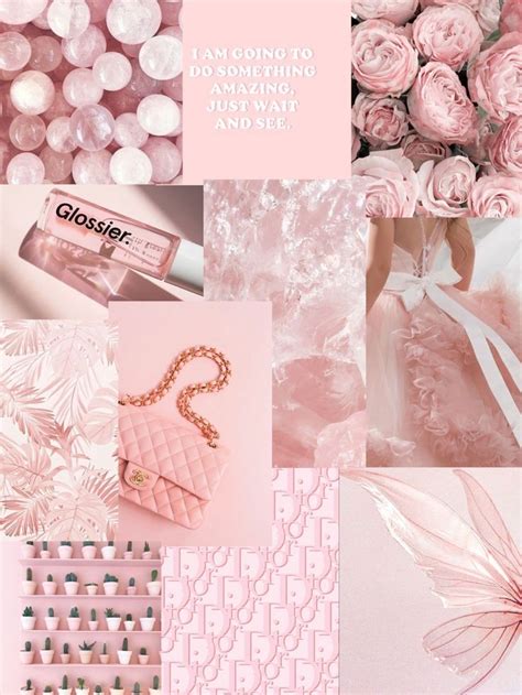 Dusky pink pretty pink aesthetic wallpaper mood board collage | Pink ...