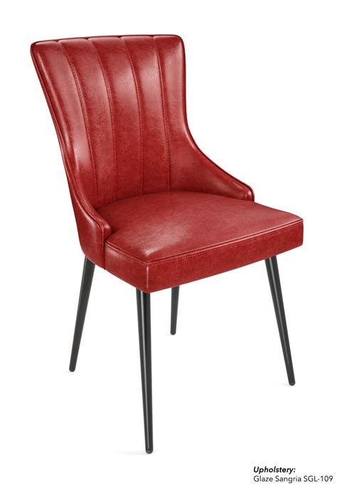 4018 Modern Restaurant Chair - Metal Legs - Channel Tufted Back ...