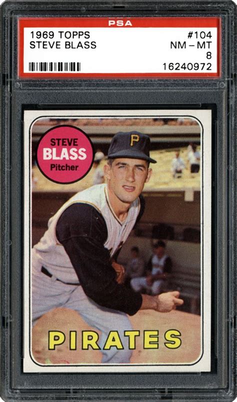 1969 Topps Steve Blass | PSA CardFacts®