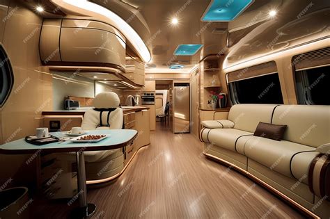 Premium AI Image | Luxury interior design of modern motorhome