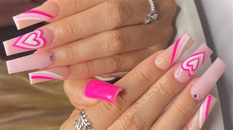 Pink Tips Nails