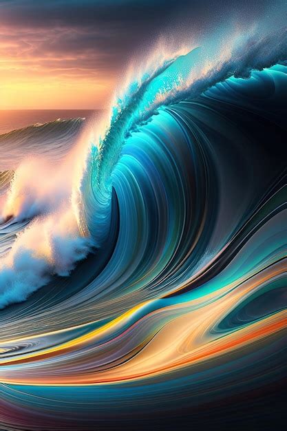 Premium AI Image | Abstract Water Waves Background