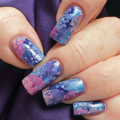 Blue, Purple & Pink | Pink nail designs, Pink nails, Nail designs